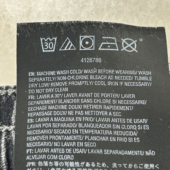 Volcom Frickin Slim Jogger Pants Mens Small Black 98% Cotton Stretch A12117C3 - Picture 10 of 14